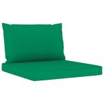 vidaXL Salon de jardin 8 Pièces avec coussins vert