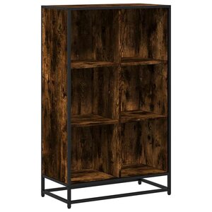 vidaXL Bibliothèque chêne fumé 65 5x33x107 5 cm bois d'ingénierie