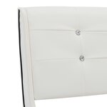 vidaXL Lit avec matelas à mémoire de forme Blanc Similicuir 90x200 cm