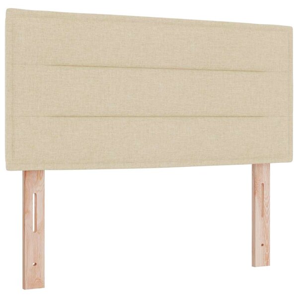 vidaXL Tête de lit Hauteur réglable avec tête de lit Crème 80 cm tissu