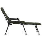 vidaXL Chaise longue de pêche avec pieds à boue réglables pliable vert