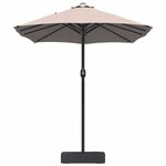 vidaXL Parasol de jardin Taupe 385 x 209 x 244 cm tissu