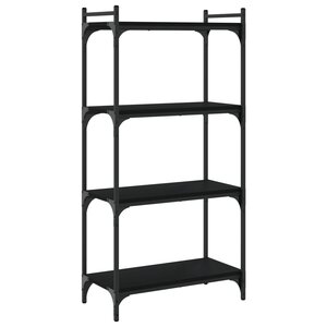 vidaXL Bibliothèque à 4 niveaux noir 60x30x120 cm bois d'ingénierie