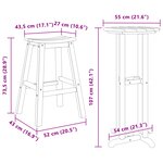 Ensemble de bar de jardin vidaXL 3 pièces gris clair HDPE