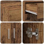 vidaXL Armoire de rangement Bois ancien 80 x 42.5 x 93.5 cm