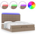 VidaXL Cadre de lit ottoman et matelas cappuccino 160x200cm similicuir