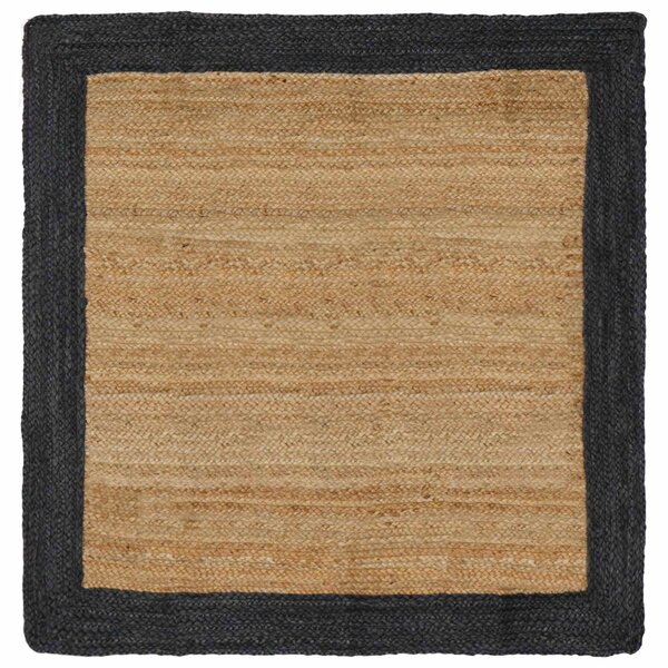 vidaXL Tapis de surface Gris foncé 160 x 160 cm Jute