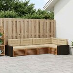vidaXL Ensemble de canapés d'extérieur 5 Pièces Naturel et Beige
