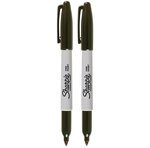 SHARPIE - 2 marqueurs permanents - Noir - Pointe Fine - sous blister