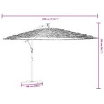 vidaXL Parasol de jardin avec mât en acier marron 290x290x238 cm