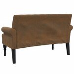 vidaXL Banc avec dossier marron 120x62x75 5 cm similicuir daim