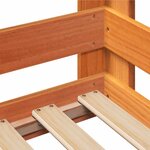 vidaXL Cadre de lit sans matelas cire marron 90x190 cm bois pin massif