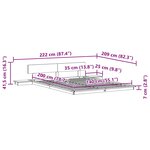 vidaXL Cadre de lit Marron 140 x 200 cm bois