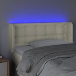 vidaXL Tête de lit à LED Crème 103x16x78/88 cm Similicuir