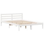 vidaXL Cadre de lit sans matelas blanc 150x200 cm bois de pin massif