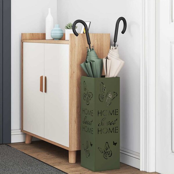 Décoratif Hall Moderne Porte-Parapluie Versa Malena Design Blanc | Pour Entrée, Hall Ou Salon | En Métal | 50x23x23 Cm | Sans Montage Décoratif Entrée Blanc