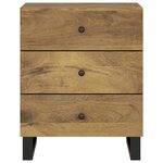 vidaXL Table de chevet 50x33x62 cm Bois de manguier et d'ingénierie