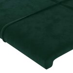 vidaXL Tête de lit avec oreilles Vert foncé 83x23x78/88 cm Velours