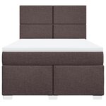 vidaXL Sommier à lattes de lit avec matelas Marron foncé 140x190 cm