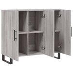 vidaXL Buffet sonoma gris 90x34x80 cm bois d'ingénierie