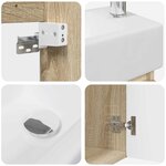 vidaXL Meuble de salle de bain avec robinet Chêne Sonoma