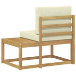 vidaXL Canapé d'extérieur en bout avec coussin Blanc 91 x 63 x 73 cm