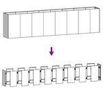vidaXL Lit surélevé de jardin 360x40x80 cm acier corten