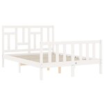 vidaXL Cadre de lit sans matelas blanc 140x200 cm bois de pin massif