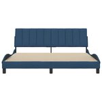 vidaXL Cadre de lit sans matelas Hanko bleu 180x200 cm tissu