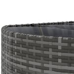 vidaXL Salon de jardin avec coussins 10 Pièces gris résine tressée