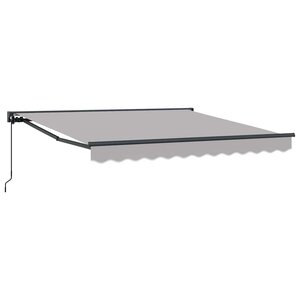 vidaXL Auvent Rétractable Gris clair 300x250 cm tissu