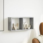 vidaXL Armoire murale 60x16x30 cm gris béton bois d'ingénierie