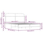 vidaXL Cadre de lit sans matelas 150x200 cm chêne sonoma