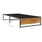 vidaXL Cadre de lit sans matelas noir métal 90x200 cm