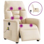 vidaXL Fauteuil inclinable de massage électrique beige