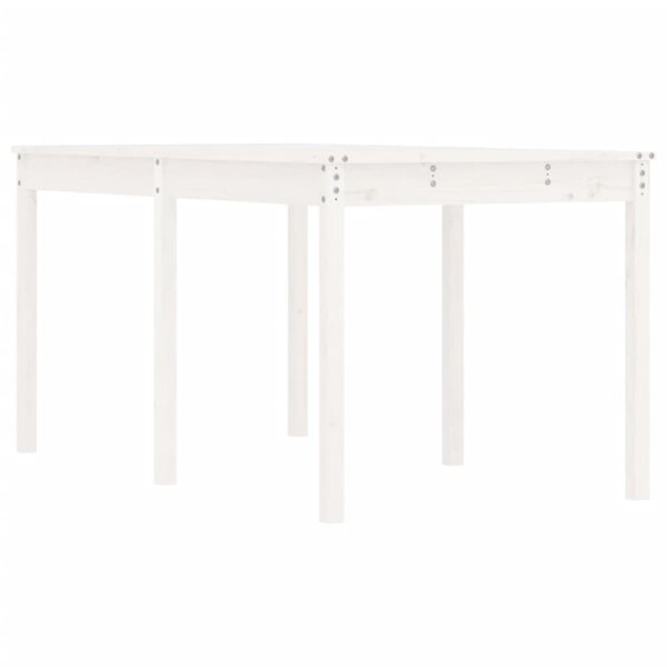 vidaXL Table de jardin blanc 159 5x82 5x76 cm bois massif de pin