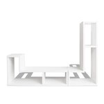 vidaXL Meuble TV double en forme de L Blanc