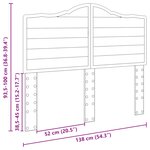 vidaXL Tête de lit Chêne noir 135 cm Bois d'ingénierie