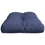 vidaXL Coussin de palette bleu marine 120x40x12 cm tissu