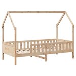 vidaXL Cadre de lit d'enfants forme de maison sans matelas pin