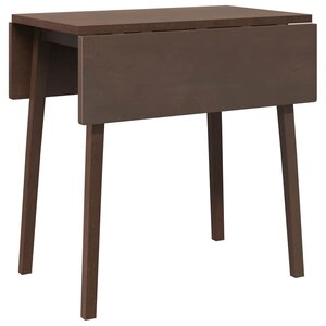 vidaXL Table à manger marron bois massif et caoutchouc