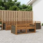 vidaXL Ensemble de canapés d'extérieur 7 Pièces Naturel