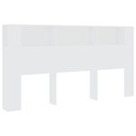 vidaXL Armoire de tête de lit Blanc 200x18 5x104 5 cm