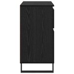 vidaXL Buffet Chêne noir 60 x 35 x 70 cm Bois d'ingénierie et fer
