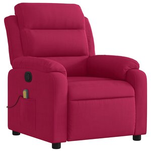 vidaXL Fauteuil de massage inclinable rouge bordeaux velours