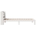 vidaXL Cadre de lit avec tête de lit sans matelas blanc 90x190 cm