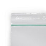 Sachet zip 50  recyclé à bandes blanches 60 microns raja 22x28 cm (lot de 1000)