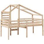 vidaXL Lit haut sans matelas 75x190 cm bois de pin massif