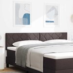 Tête de Lit LED vidaXL Design Blocs Diamant Marron Foncé 180 cm Tissu