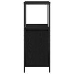 vidaXL Meuble de salle de bain avec étagères chêne noir 36x35x95 cm